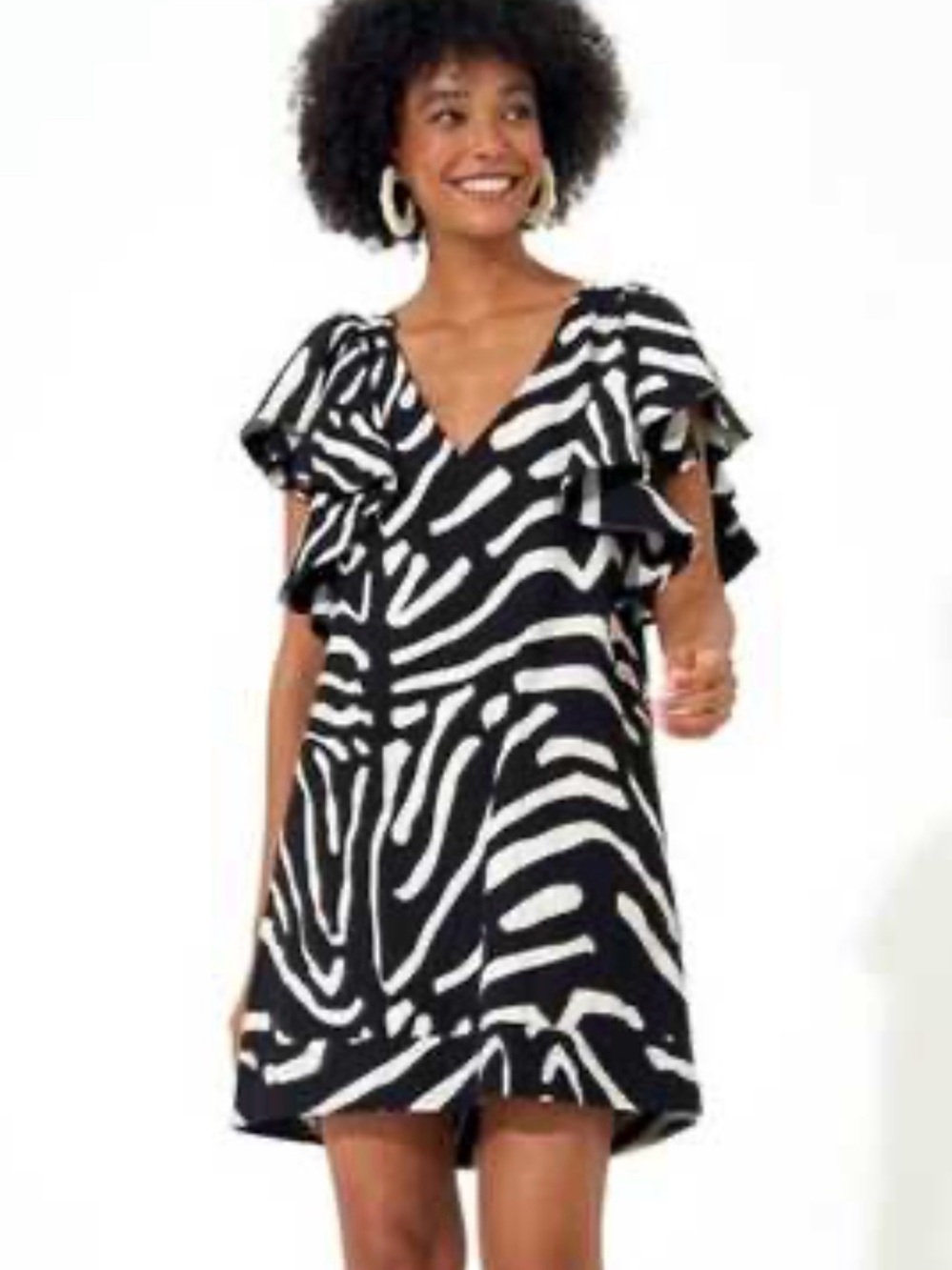 Oliphant Black and White Patterned Women's Dress